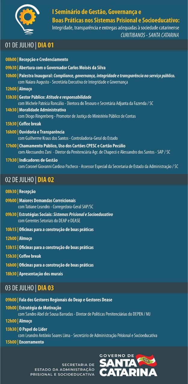 Seminario gestao governanca boas praticas sistema prisional socieducativo