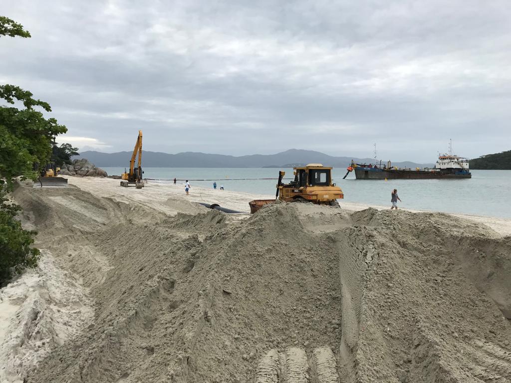 obras de recuperação da faixa de areia canasvieiras2